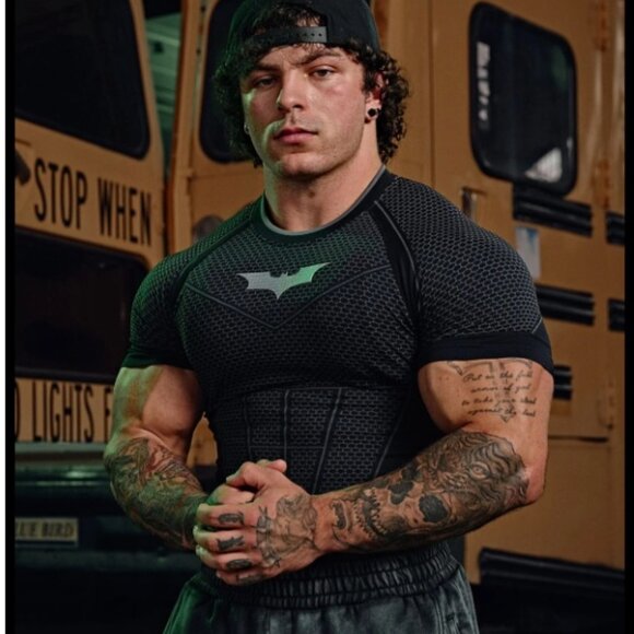 NWT - YoungLA x Batman Compression Tee #4259 — Black, Size Small - Picture 12 of 13